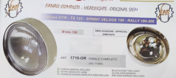 Fanale Anteriore Siem X Vespa Gtr-Ts 125 Sprint Veloce 150-Rally 180-200