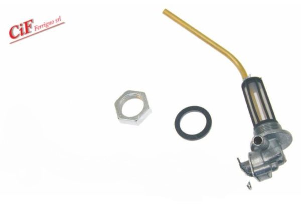 Rubinetto Benzina Vespa 50R+L+Special+Et3+Px Prima Serie Con Dado Guarnizione E Coppiglia